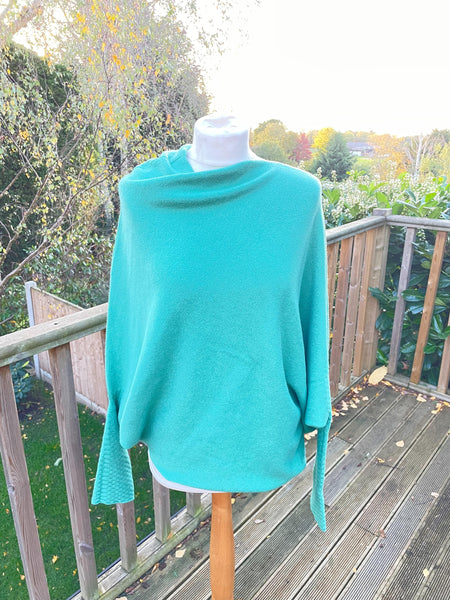 Asymmetrical soft knit jumper